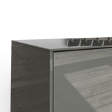 Frank Olsen High Gloss Grey 1500mm TV Cabinet with LED Lighting