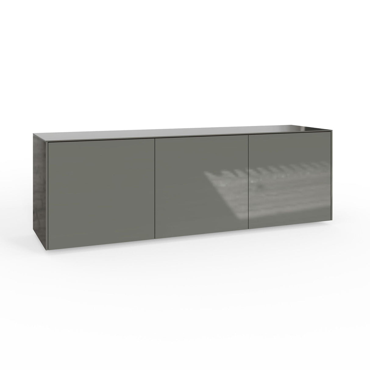 Frank Olsen High Gloss Grey 1500mm TV Cabinet with LED Lighting