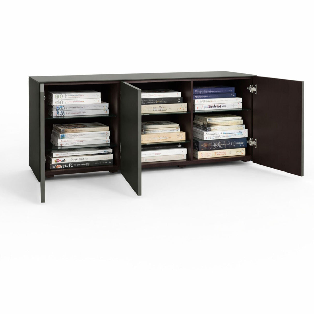 Frank Olsen High Gloss Grey 1500mm TV Cabinet with LED Lighting