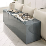 Frank Olsen High Gloss Grey 1500mm TV Cabinet with LED Lighting