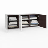 Frank Olsen High Gloss White 1500mm TV Cabinet with LED Lighting
