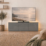 Frank Olsen High Gloss Grey 1500mm TV Cabinet with LED Lighting