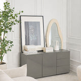 Frank Olsen Intel Range Gloss Grey Sideboard With LED Lighting