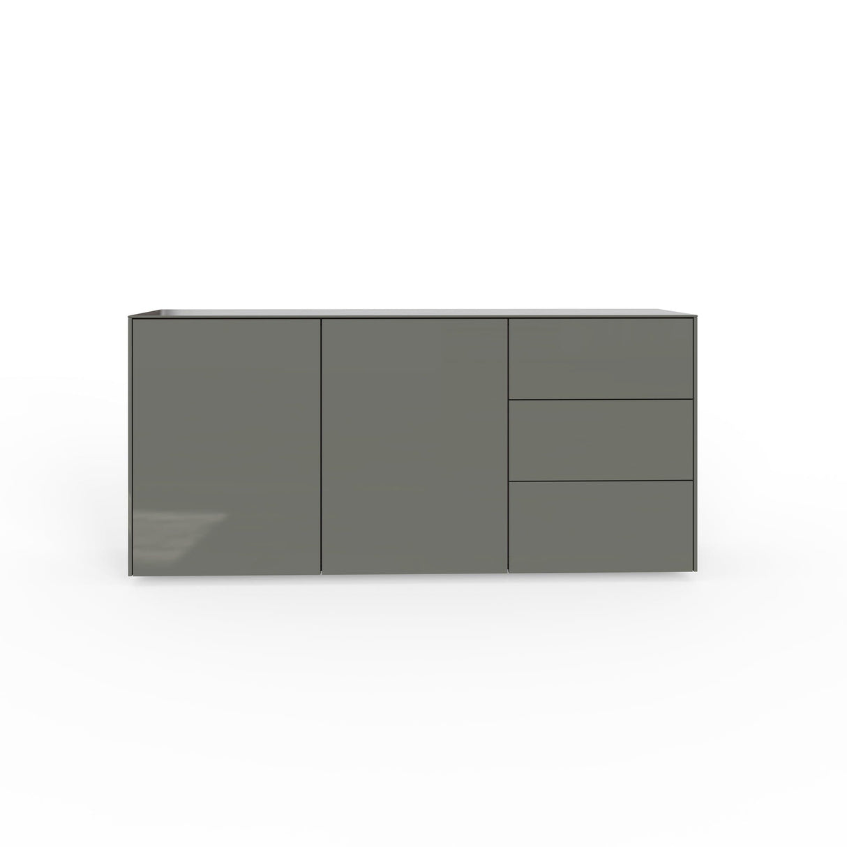 Frank Olsen Intel Range Gloss Grey Sideboard With LED Lighting