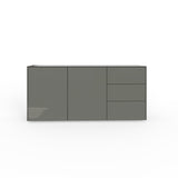 Frank Olsen Intel Range Gloss Grey Sideboard With LED Lighting