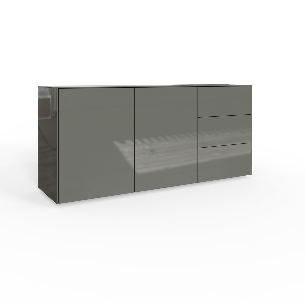 Frank Olsen Intel Range Gloss Grey Sideboard With LED Lighting