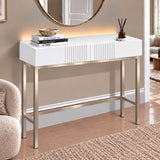 Frank Olsen Iona White Console Table with Mood Lighting