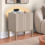 Frank Olsen Iona Grey Lamp Table with Mood Lighting