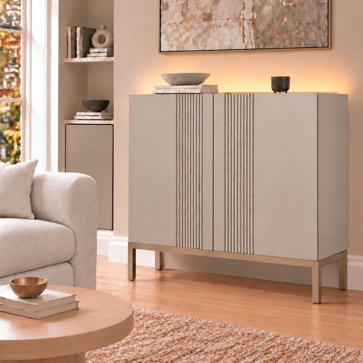 Frank Olsen Iona Grey Small Sideboard with Mood Lighting