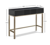 Frank Olsen Iona Black Console Table with Mood Lighting