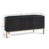 Frank Olsen Iona Black Corner TV Cabinet with Mood Lighting for TV's up to 50"