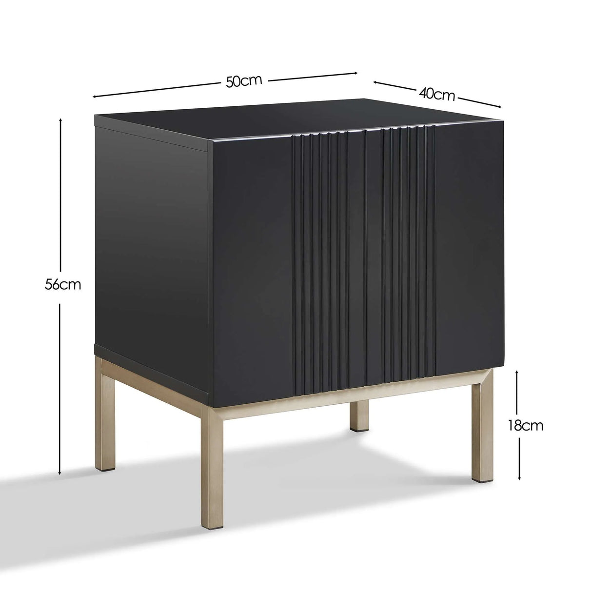 Frank Olsen Iona Black Lamp Table with Mood Lighting