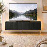 Frank Olsen Iona Black TV Cabinet with Mood Lighting for TV's up to 70"