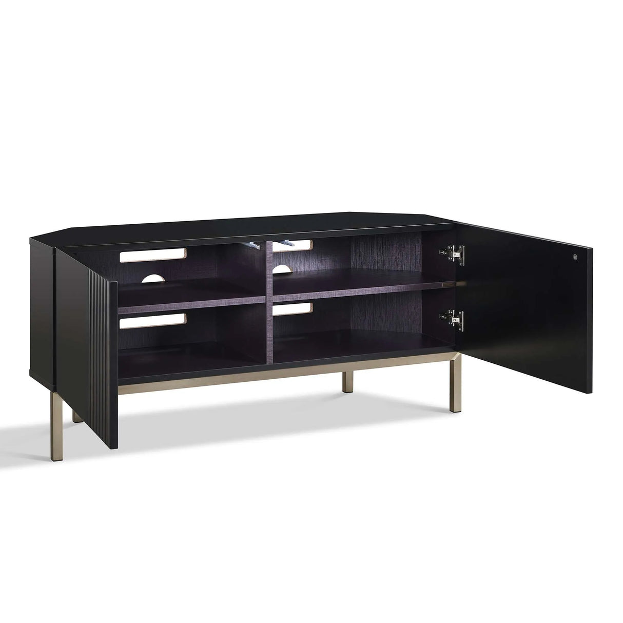 Frank Olsen Iona Black Corner TV Cabinet with Mood Lighting for TV's up to 50"