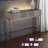 Frank Olsen Iona Grey Console Table with Mood Lighting
