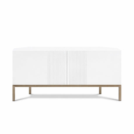 Frank Olsen Iona White Corner TV Cabinet with Mood Lighting for TV's up to 50"