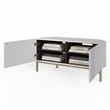 Frank Olsen Iona White Corner TV Cabinet with Mood Lighting for TV's up to 50"
