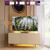 Frank Olsen Iona Natural Stone Corner TV Cabinet with Mood Lighting for TV's up to 50"