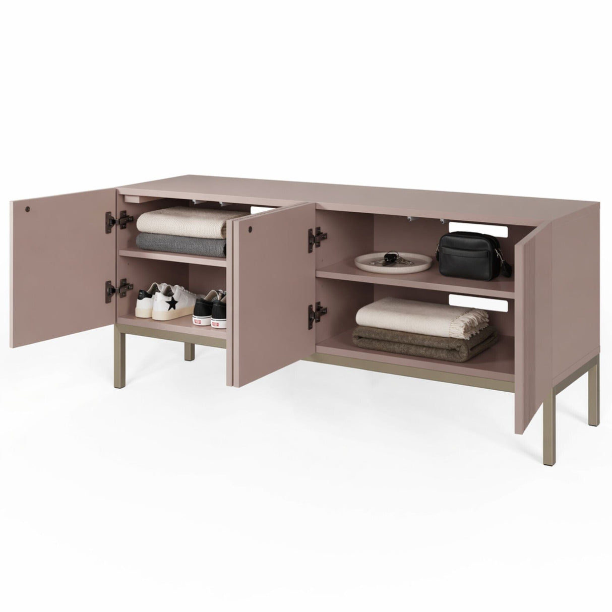 Frank Olsen Iona Mulberry TV Cabinet with Mood Lighting for TV's up to 70"