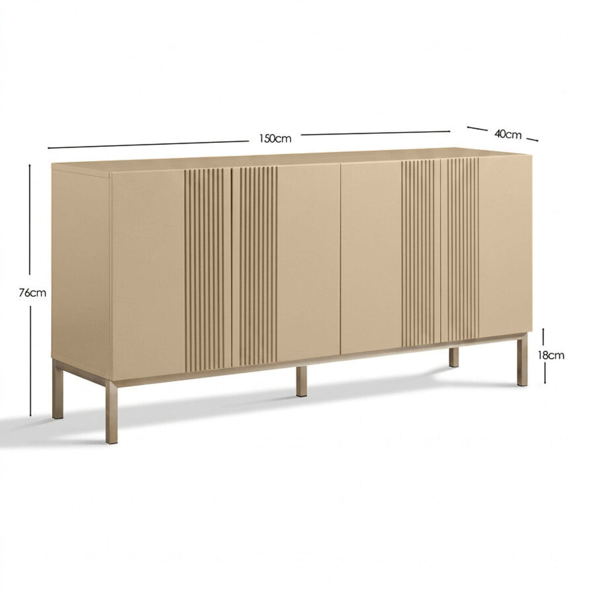 Frank Olsen Iona Natural Stone Sideboard with Mood Lighting
