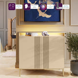 Frank Olsen Iona Natural Stone Tall Sideboard with Mood Lighting