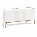 Frank Olsen Iona White Corner TV Cabinet with Mood Lighting for TV's up to 50"