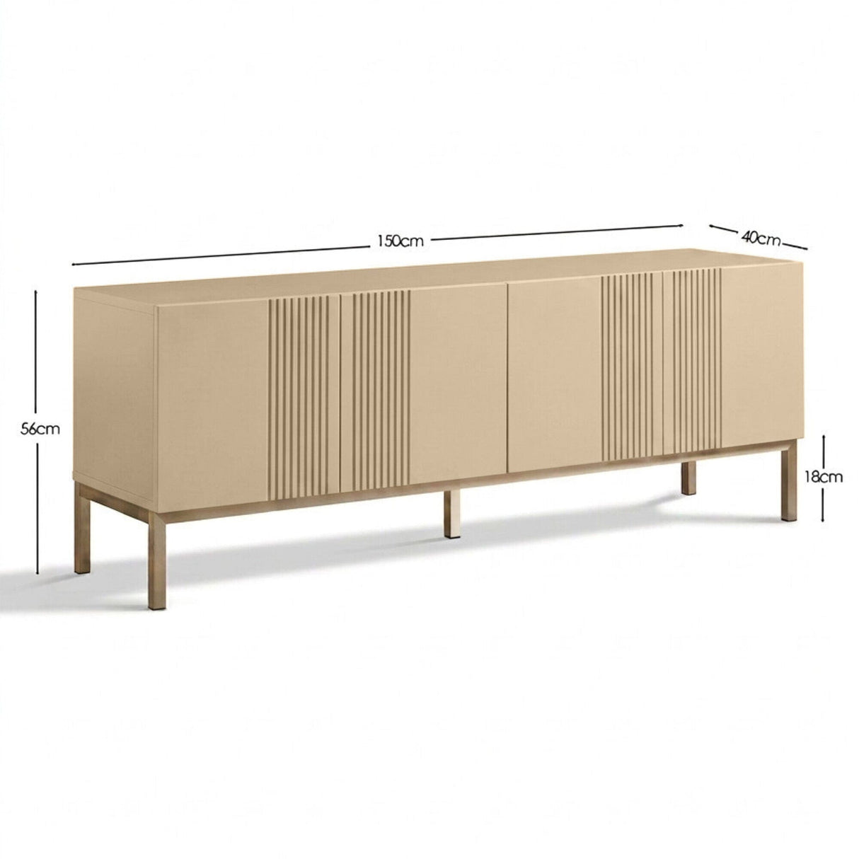 Frank Olsen Iona Natural Stone TV Cabinet with Mood Lighting for TV's up to 70"