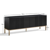 Frank Olsen Iona Black TV Cabinet with Mood Lighting for TV's up to 70"