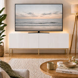 Frank Olsen Iona White TV Cabinet with Mood Lighting for TV's up to 70"