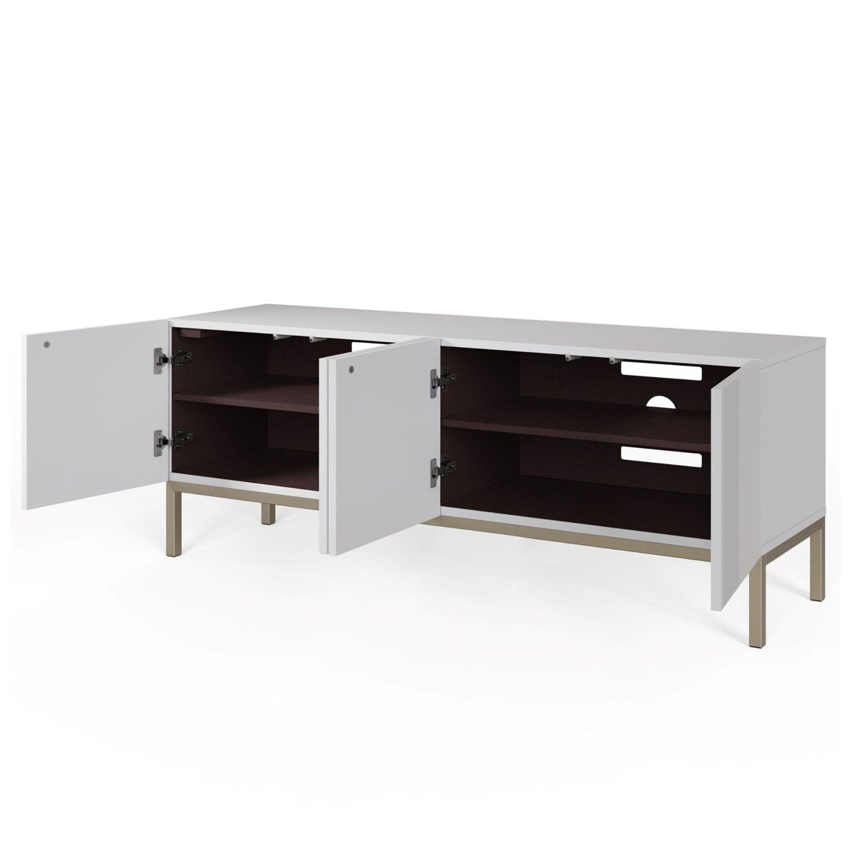 Frank Olsen Iona White TV Cabinet with Mood Lighting for TV's up to 70"