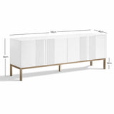 Frank Olsen Iona White TV Cabinet with Mood Lighting for TV's up to 70"