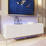 Frank Olsen Iona White TV Cabinet with Mood Lighting for TV's up to 70"