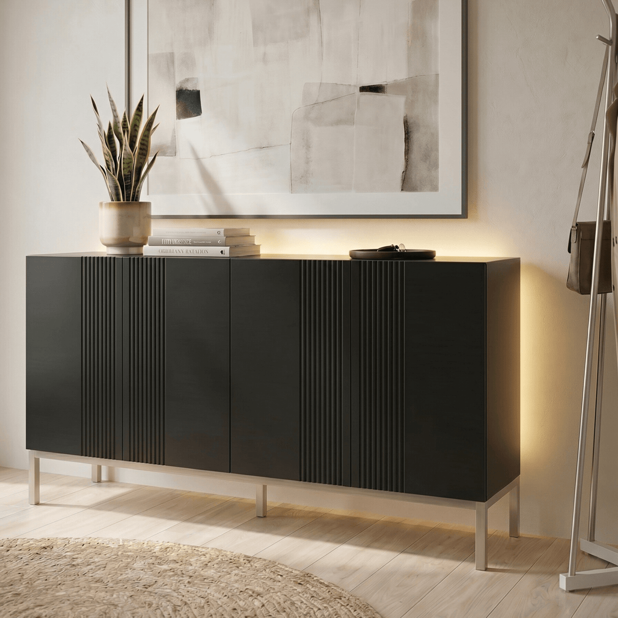 Frank Olsen Iona Black Sideboard with Mood Lighting