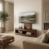 Jual Florence Curved Walnut Cantilever TV Stand (JF209 WB)