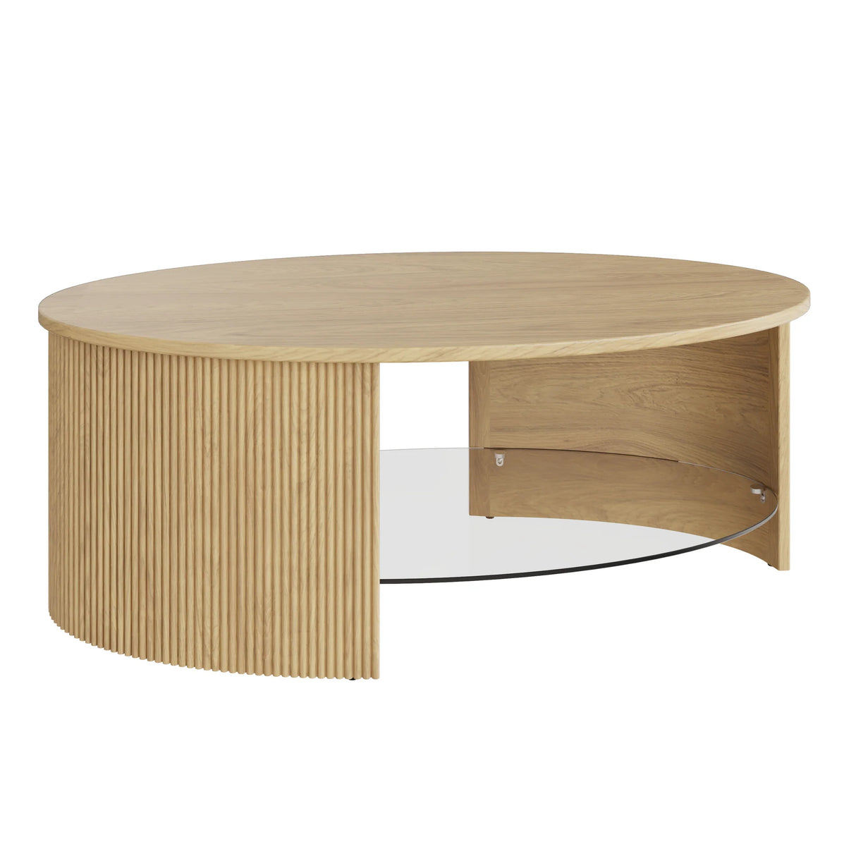 Jual Roma Oak Fluted Coffee Table