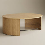 Jual Roma Oak Fluted Coffee Table