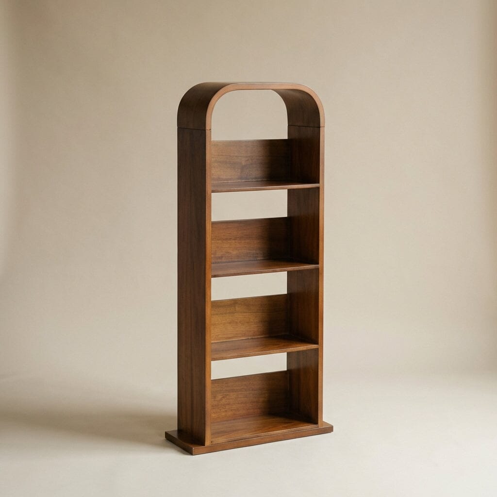 Jual San Marino Curved Walnut DVD/CD Rack (JF501)