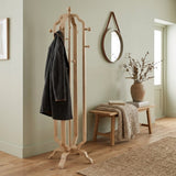 Jual San Marino Curved Oak Coat Stand (JF505)