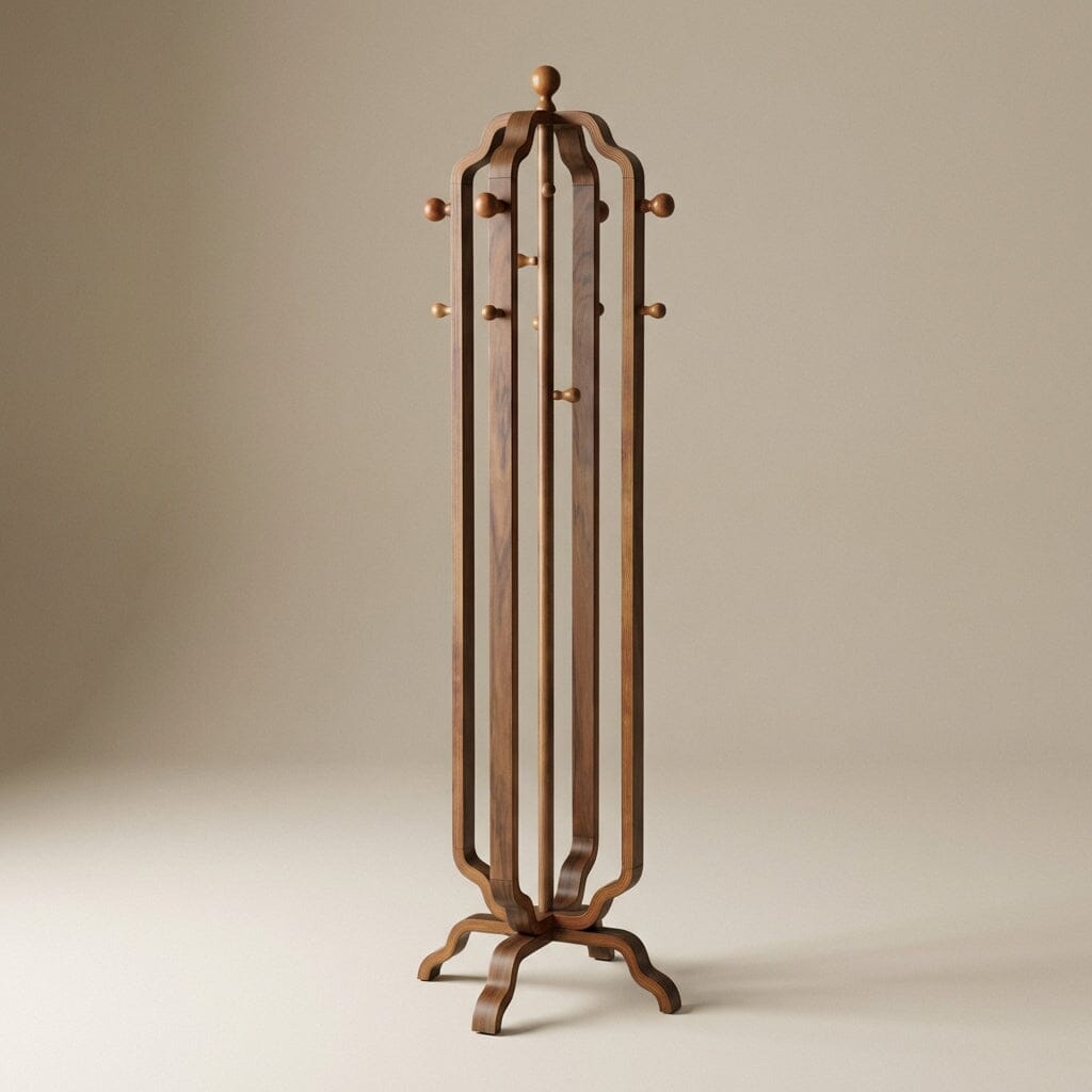 Jual San Marino Curved Walnut Coat Stand (JF505)