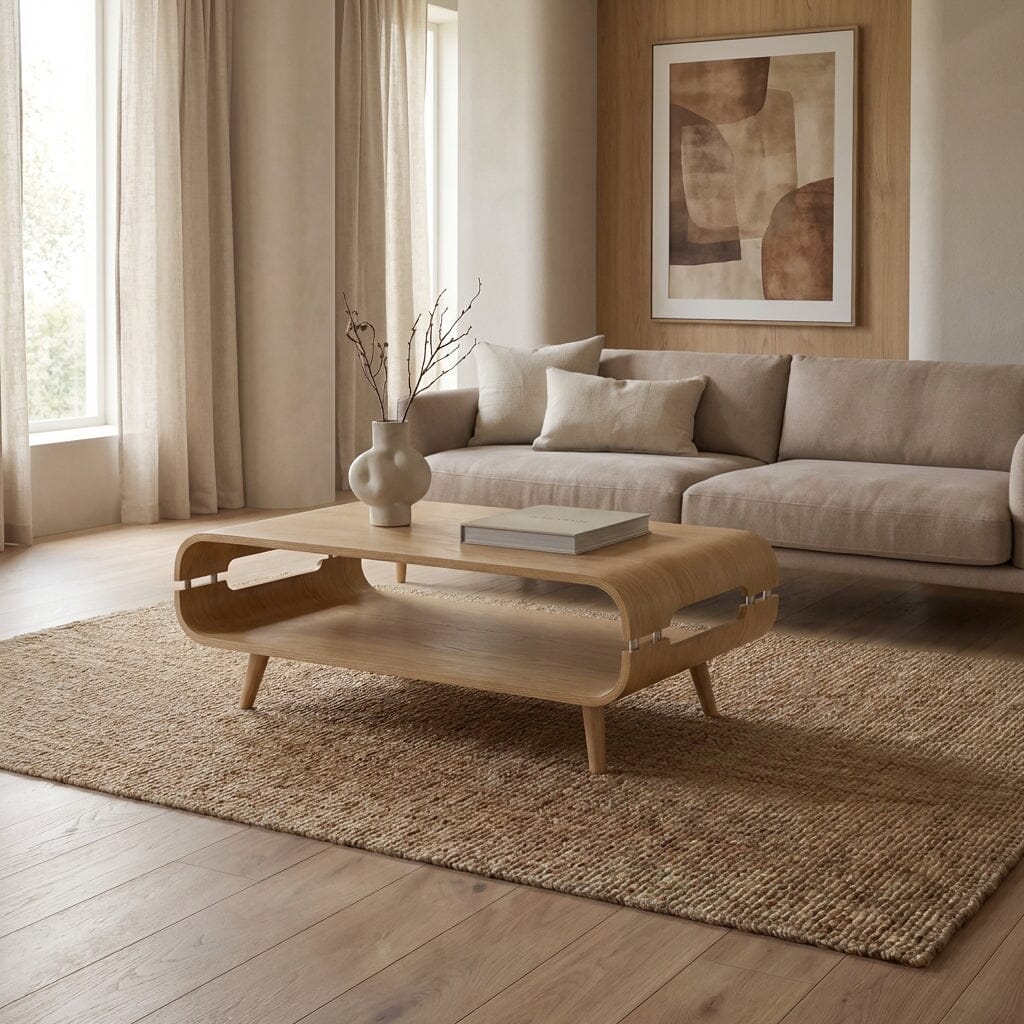 Jual Havana Curved Oak Coffee Table (JF703 COFFEE TABLE OAK)
