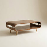 Jual Havana Curved Walnut Coffee Table (JF703)