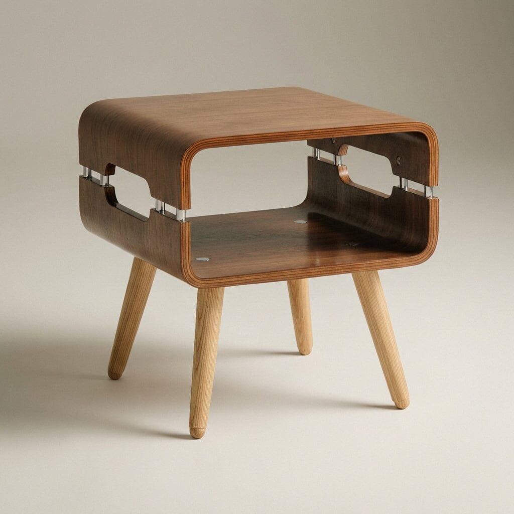 Jual Havana Curved Walnut Lamp Table (JF704)
