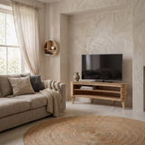 Jual San Francisco Curved Oak TV Stand (JF709)