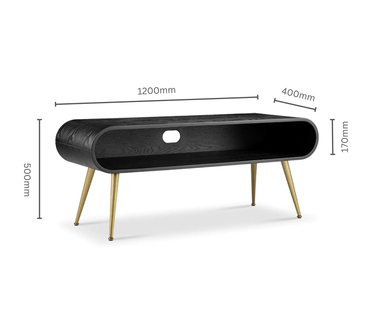 Jual Auckland Black and Brass TV Stand (JF720)