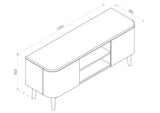 Jual JF813 Oslo Walnut Fluted TV Stand
