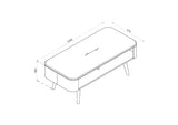 Jual JF814 Oslo Walnut Fluted Coffee Table