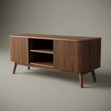 Jual JF813 Oslo Walnut Fluted TV Stand