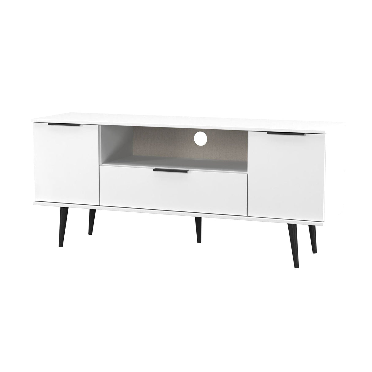 Welcome Furniture Matt White Hong Kong Wide TV Cabinet HKB252WMWM
