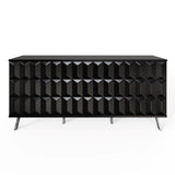 Frank Olsen Elevate Black Sideboard with Mood Lighting & Wireless Phone Charging