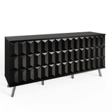 Frank Olsen Elevate Black Sideboard with Mood Lighting & Wireless Phone Charging